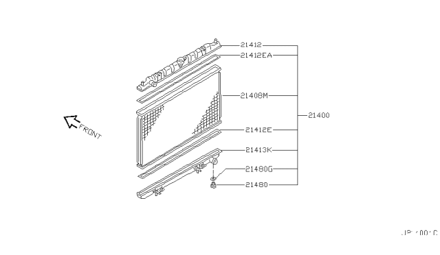 2001 Infiniti I30 Radiator,Shroud & Inverter Cooling Diagram 2