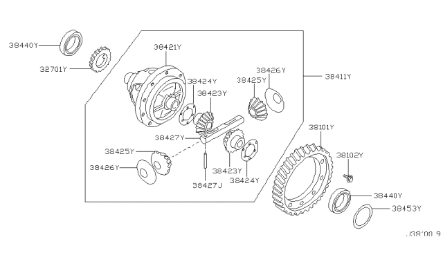 2000 Infiniti I30 Front Final Drive Diagram 1