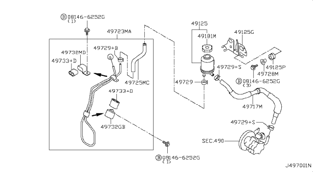 2001 Infiniti I30 Power Steering Piping Diagram 4