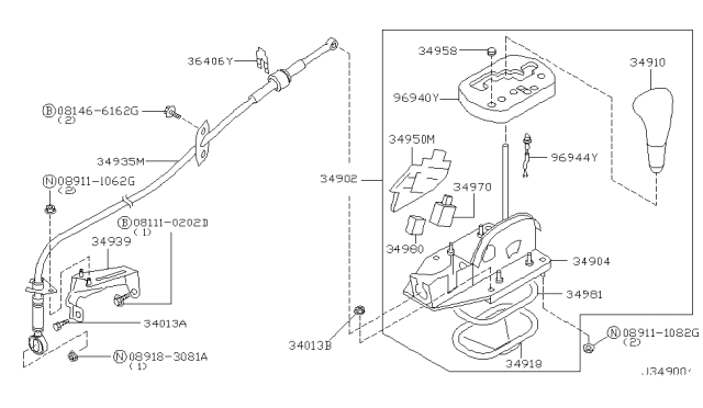 2001 Infiniti I30 Auto Transmission Control Device Diagram 2