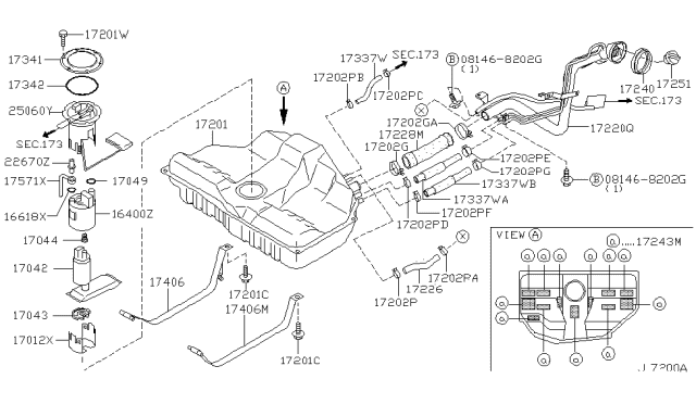 2002 Infiniti I35 Fuel Tank Diagram 2