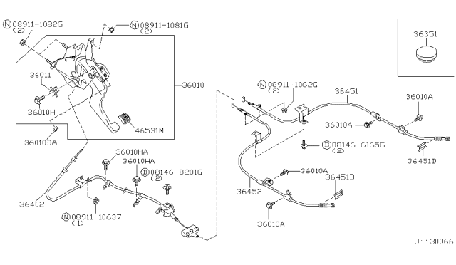 2003 Infiniti I35 Parking Brake Control Diagram 1