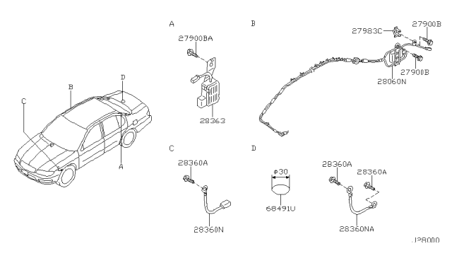 2003 Infiniti I35 Audio & Visual Diagram 2