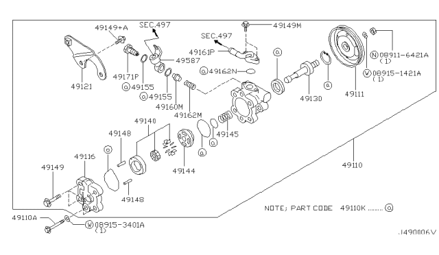 2001 Infiniti I30 Power Steering Pump Diagram 2