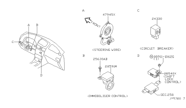 2002 Infiniti I35 Electrical Unit Diagram 7