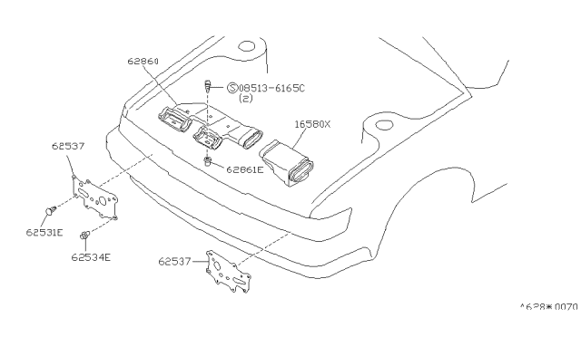 1991 Infiniti M30 GROMMET Screw For Hood LEDGE Diagram for 01281-00231