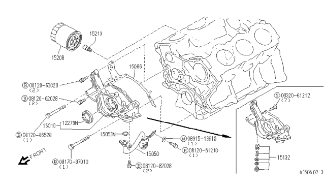 1991 Infiniti M30 Bolt-Hex Diagram for 08170-87010