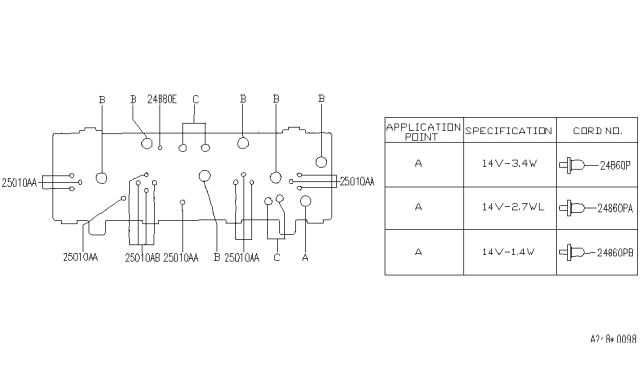 1992 Infiniti M30 Instrument Meter & Gauge Diagram 2