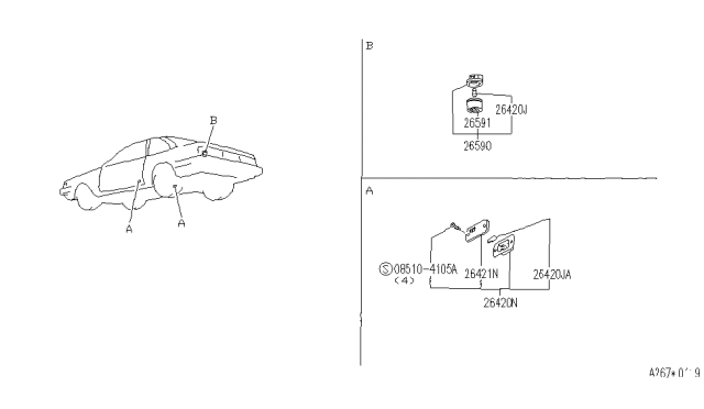 1991 Infiniti M30 Lamps (Others) Diagram