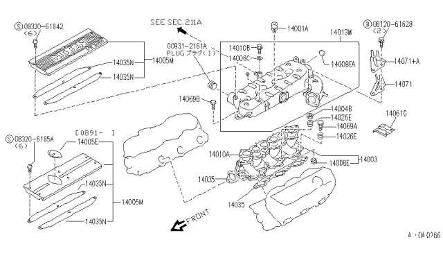 1991 Infiniti M30 Screw-Machine Diagram for 08320-61842