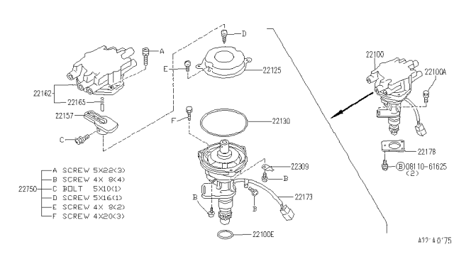 1990 Infiniti M30 Terminal-Earth Diagram for 22309-17M00