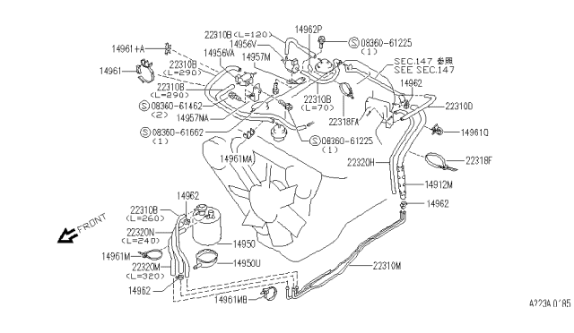 1992 Infiniti M30 Engine Control Vacuum Piping Diagram