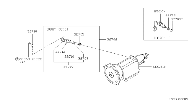 1991 Infiniti M30 Plate-Lock SPEEDOMETER Diagram for 32718-14601