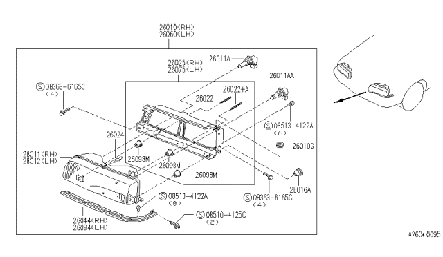 1992 Infiniti M30 Headlamp Diagram