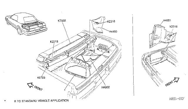 1992 Infiniti M30 Convertible Interior &    Exterior Diagram 26