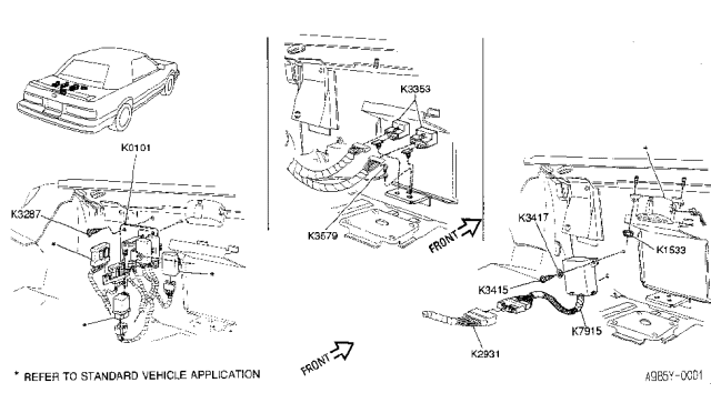 1990 Infiniti M30 Convertible Interior &    Exterior Diagram 11