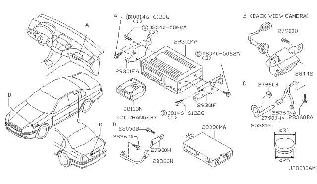 2002 Infiniti Q45 Audio & Visual Diagram 6