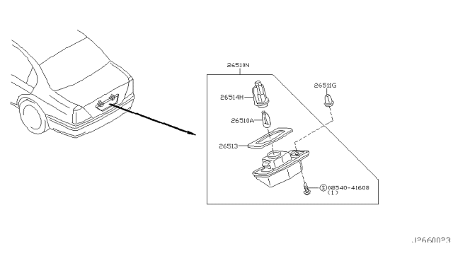 2004 Infiniti Q45 License Plate Lamp Diagram