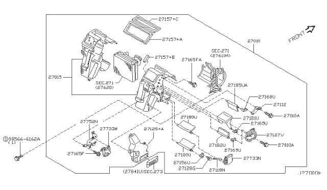 2005 Infiniti Q45 Heater & Blower Unit Diagram 3