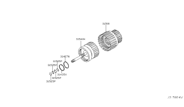 2002 Infiniti Q45 Clutch & Band Servo Diagram 1