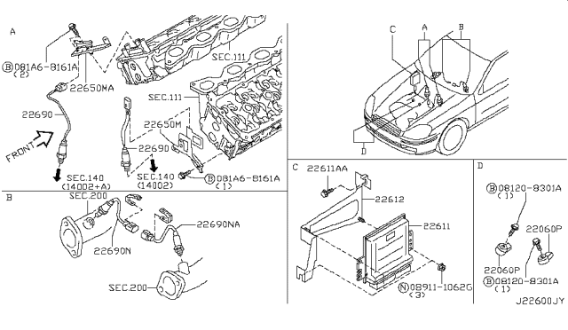 2005 Infiniti Q45 Engine Control Module Diagram 3