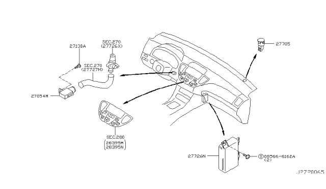 2003 Infiniti Q45 Amplifier-Control Diagram for 27760-AR201