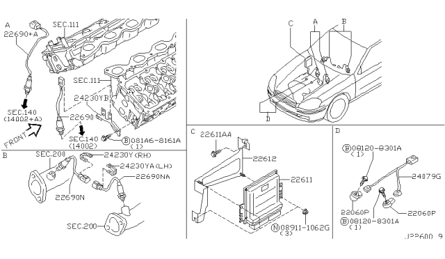 2004 Infiniti Q45 Engine Control Module Diagram 1