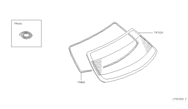 2006 Infiniti Q45 Glass-Back Window Diagram for 79712-AR212