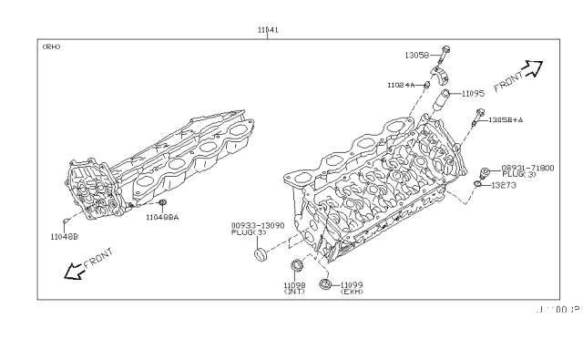 2003 Infiniti Q45 Cylinder Head & Rocker Cover Diagram 4