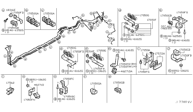 2004 Infiniti Q45 Fuel Piping Diagram 1