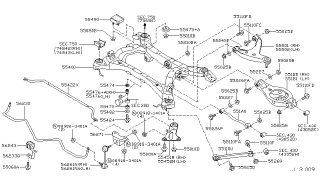 2002 Infiniti Q45 Rear Suspension Diagram 1