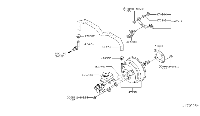 2005 Infiniti Q45 Brake Servo &             Servo Control Diagram 1