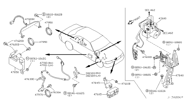 2002 Infiniti Q45 Anti Skid Control Diagram 1