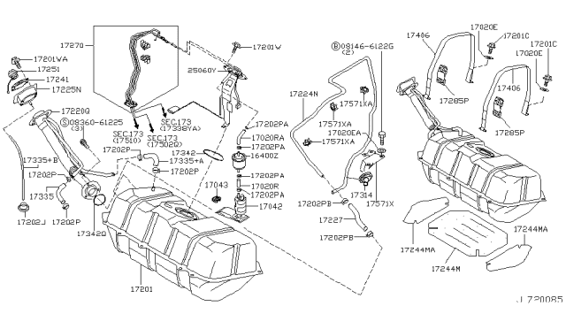 2003 Infiniti Q45 Fuel Tank Diagram 1