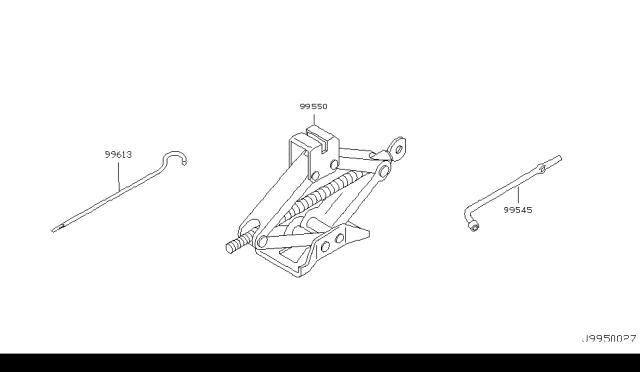 2005 Infiniti Q45 Jack Complete Diagram for 99550-AT310