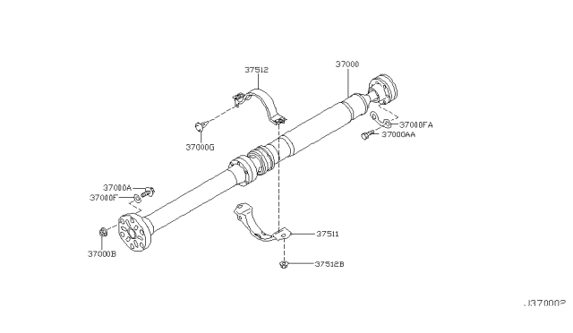 2003 Infiniti Q45 Propeller Shaft Diagram 1