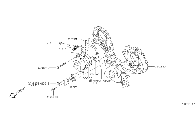 2005 Infiniti Q45 Alternator Fitting Diagram