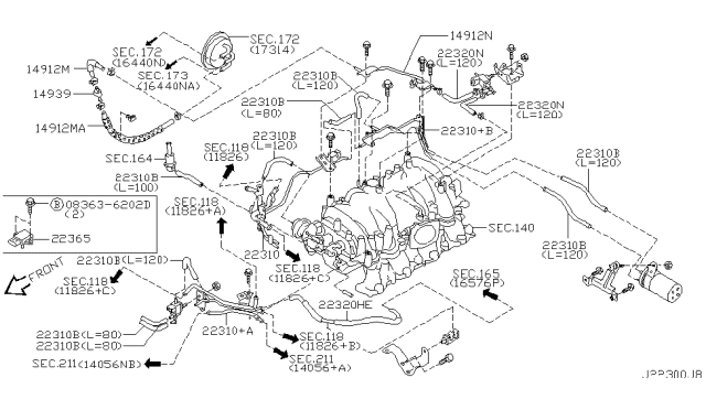 2006 Infiniti Q45 Engine Control Vacuum Piping Diagram 2