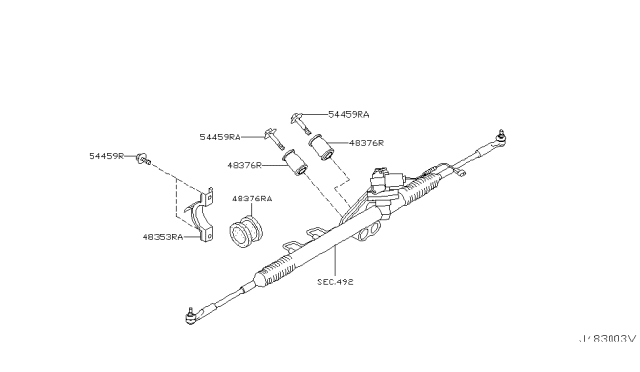 2003 Infiniti Q45 Steering Gear Mounting Diagram