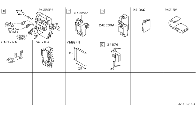 2004 Infiniti Q45 Protector-Harness Diagram for 24277-AR200