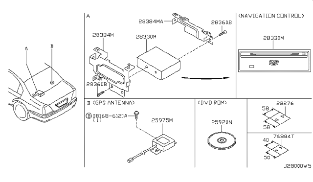2005 Infiniti Q45 Control Assembly-Audio Visual Diagram for 28330-CR912