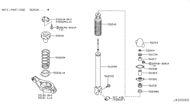 2005 Infiniti Q45 Rear Suspension Diagram 4