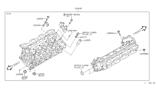 2003 Infiniti Q45 Cylinder Head & Rocker Cover Diagram 2