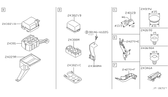 2006 Infiniti Q45 Protector-Harness Diagram for 24281-AR220