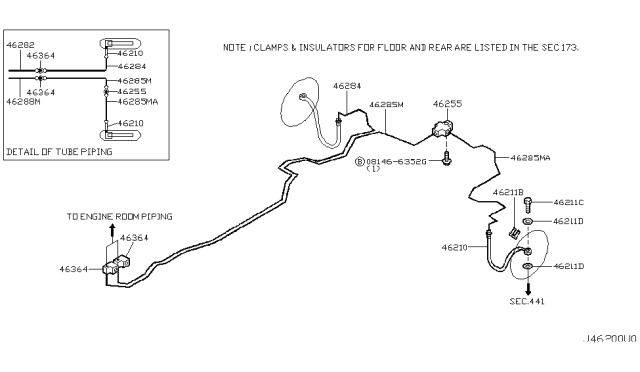 2006 Infiniti Q45 Brake Piping & Control Diagram 2