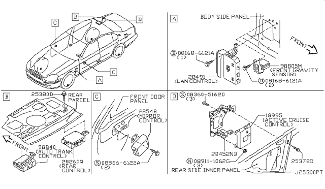 2004 Infiniti Q45 Electrical Unit Diagram 2