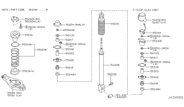 2004 Infiniti Q45 Rear Suspension Diagram 4