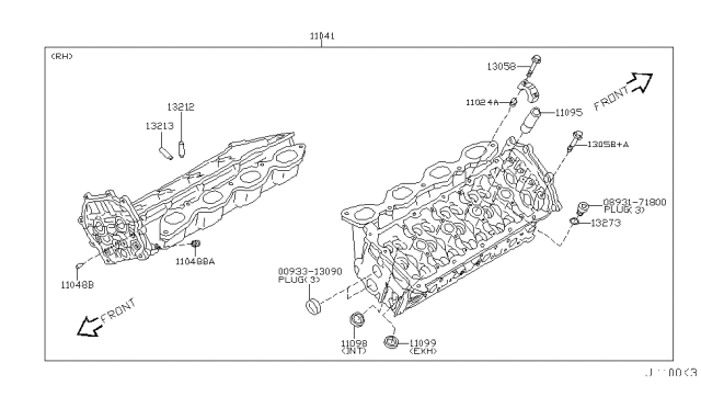 2003 Infiniti Q45 Cylinder Head & Rocker Cover Diagram 5