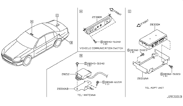 2005 Infiniti Q45 Telephone Diagram 2