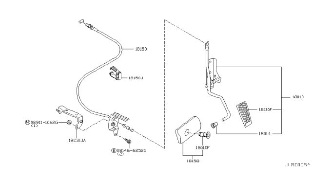 2002 Infiniti Q45 Accelerator Linkage Diagram 1